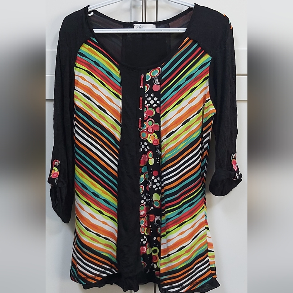 Zoe colorful abstract tunic